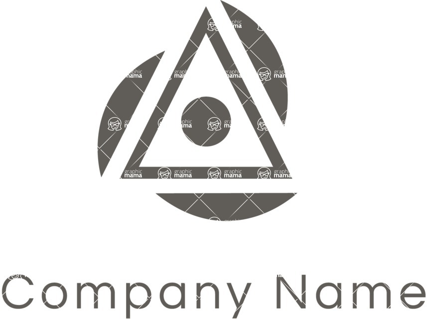 Business Logo Templates - vector graphics in a pack from GraphicMama - Triangle Business Company Logo Design Template - Black and White